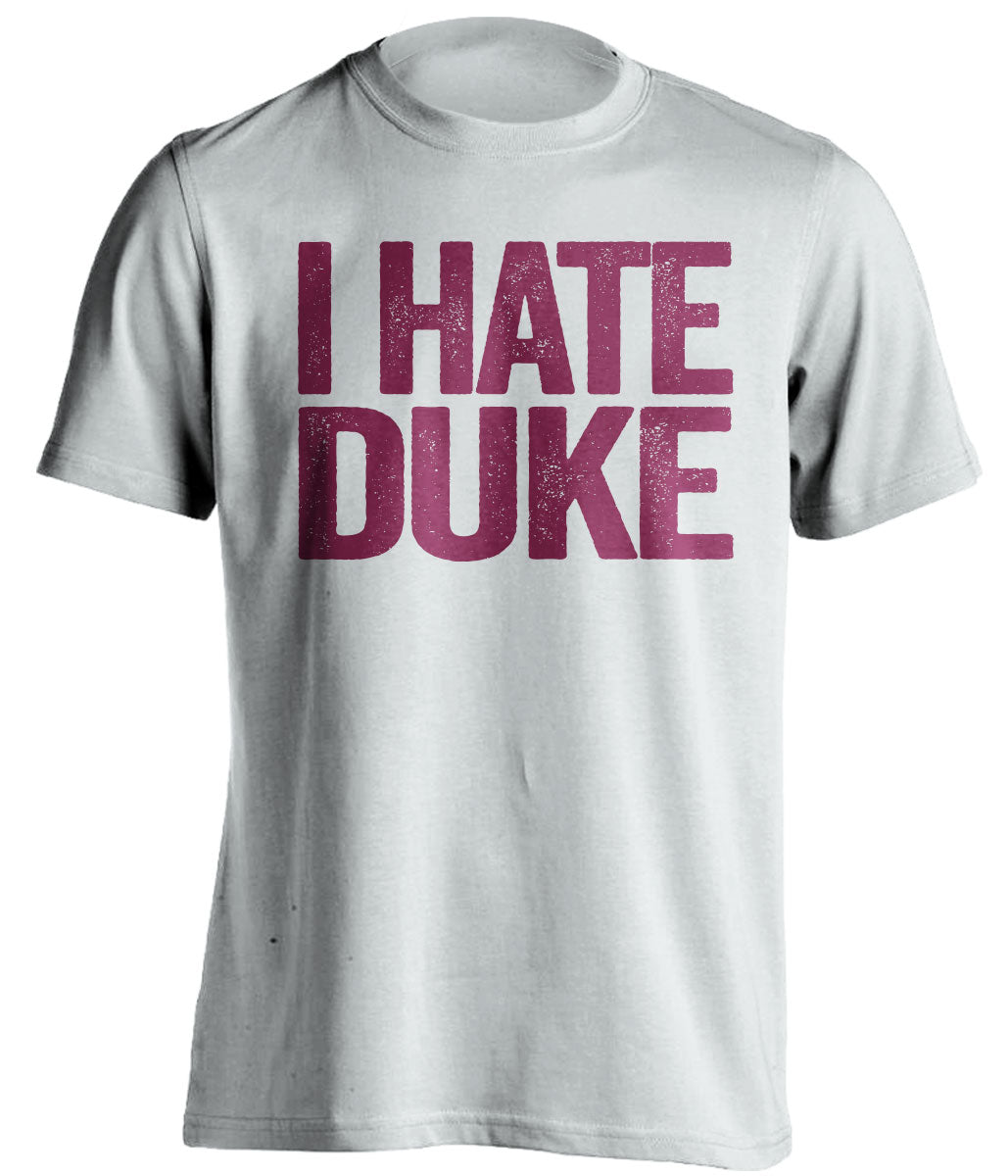 i hate duke fsu noles fan white shirt