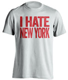 i hate new york boston red sox white tshirt