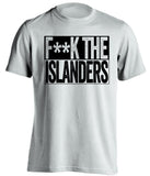 fuck the islanders penguins fan censored white shirt