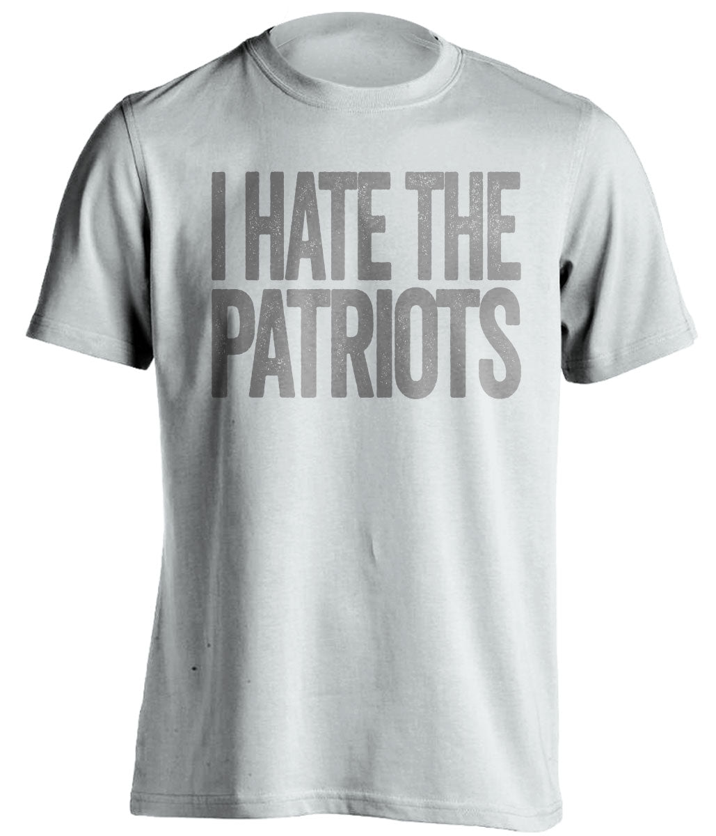 I Hate The Patriots - Haters Gonna Hate Navy and Grey Version - Text Design - Beef Shirts
