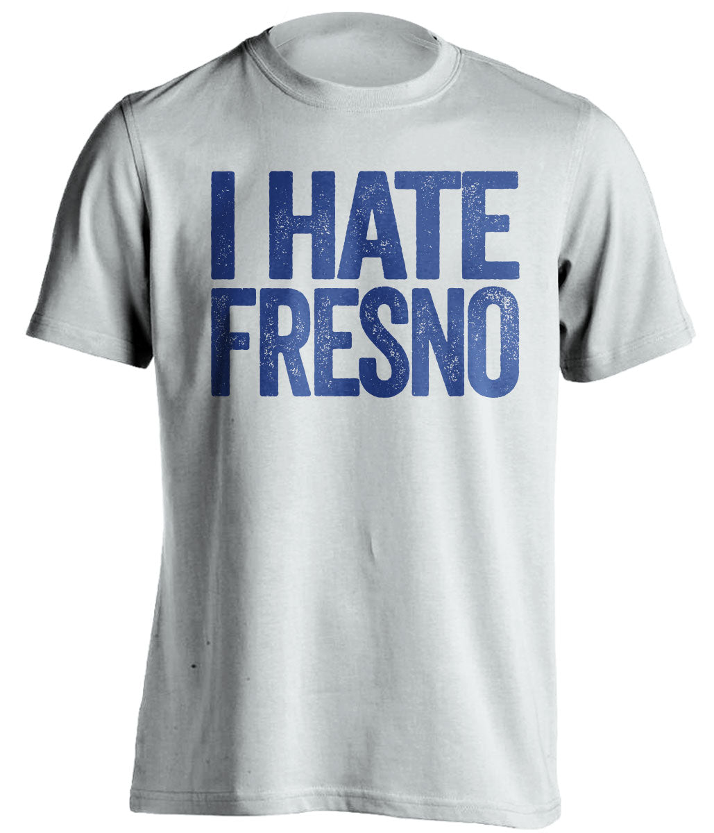 i hate fresno state boise broncos white tshirt