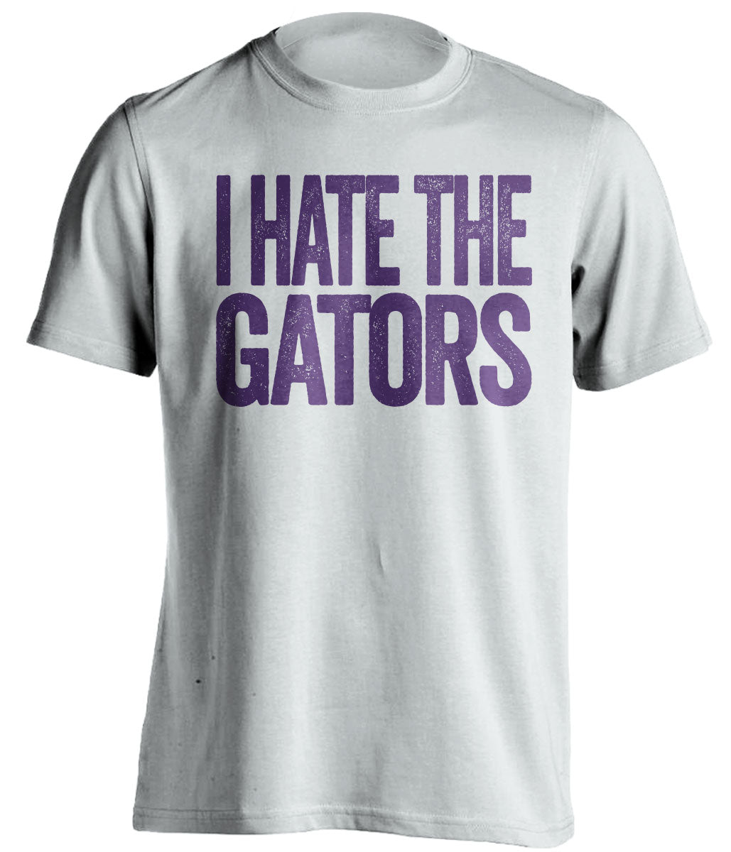 lsu tigers white shirt i hate the gators