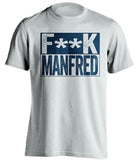 fuck manfred lockout new york yankees fan white shirt censored