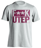 fuck utep white and red tshirt censored