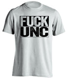 fuck unc white and black tshirt uncensored