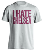 i hate arsenal west ham united white shirt