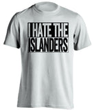 i hate the islanders pittsburgh penguins fan white shirt