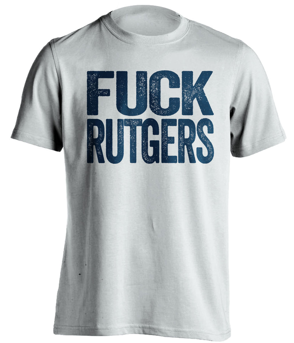 fuck rutgers uncensored white tshirt for uconn fans