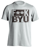 F**K BYU Wyoming Cowboys white TShirt