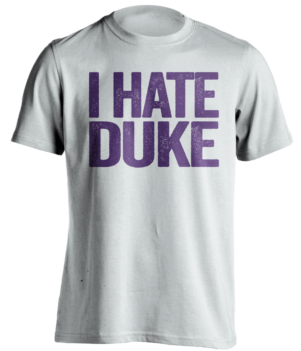 i hate duke ecu fan white shirt