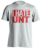 i hate unt texas SMU mustangs white shirt