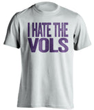 i hate the vols white and purple tee shirt TTU fans