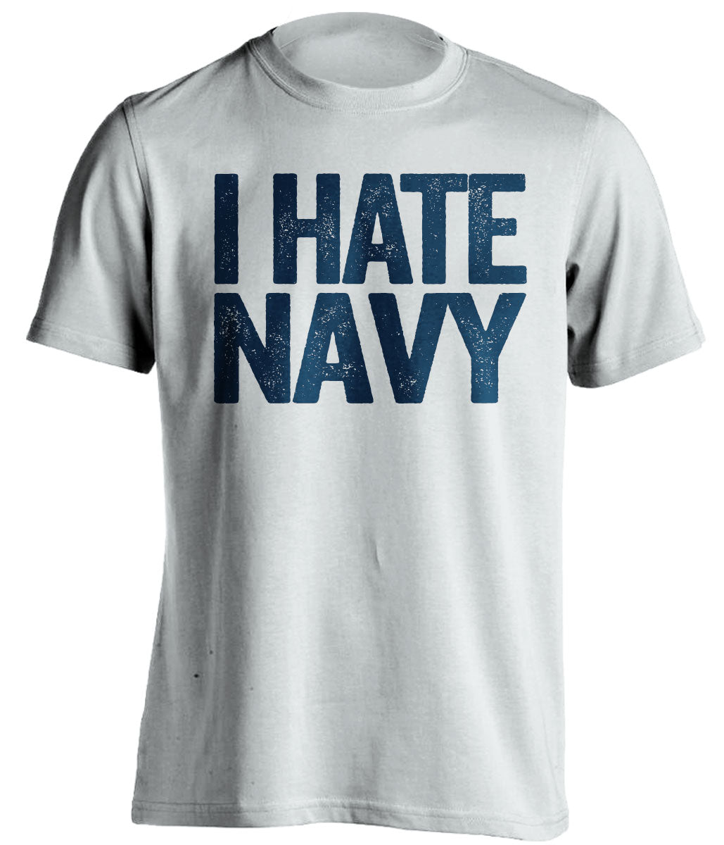 i hate navy notre dame fan white shirt