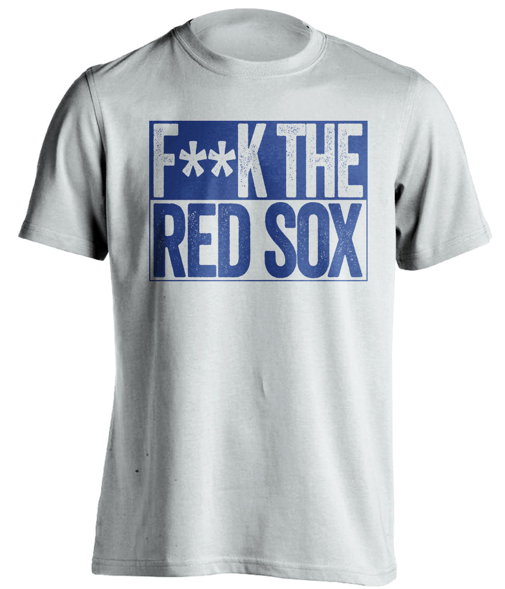fuck the red sox dodgers white shirt censored