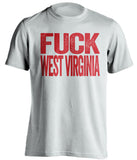 fuck west virginia wvu maryland terrapins terps white tshirt uncensored