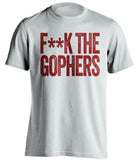 fuck the gophers umd duluth bulldogs white tshirt censored