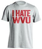 i hate wvu white tshirt for maryland terps fans
