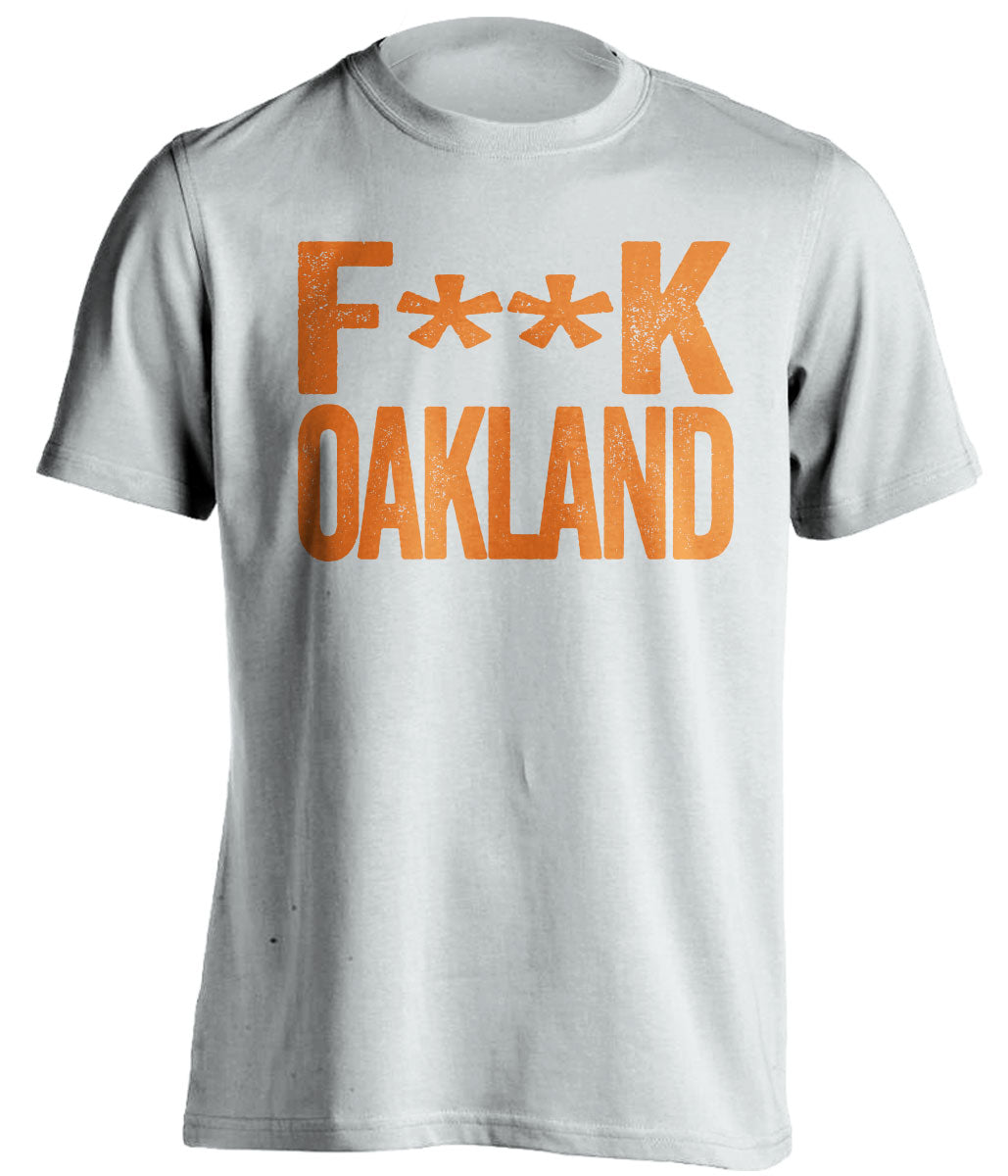fuck oakland a's san francisco giants white tshirt censored