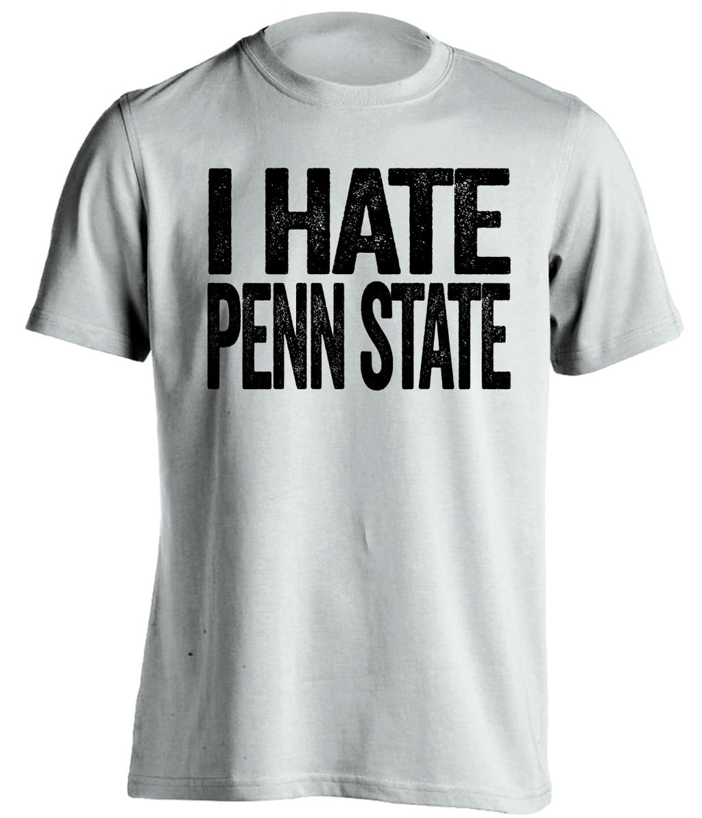 i hate penn state white tshirt for iowa fans