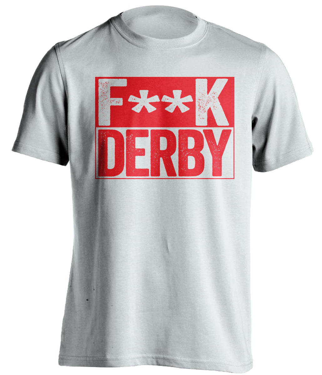 F**K DERBY Nottingham Forest FC white TShirt