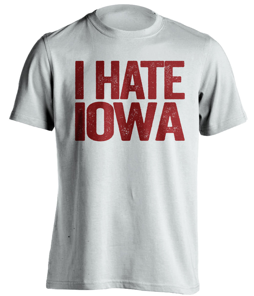 i hate iowa white tshirt for gophers fans