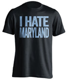 i hate maryland terps john hopkins jhu jays black shirt
