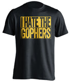 i hate the gophers umd bulldogs fan black shirt