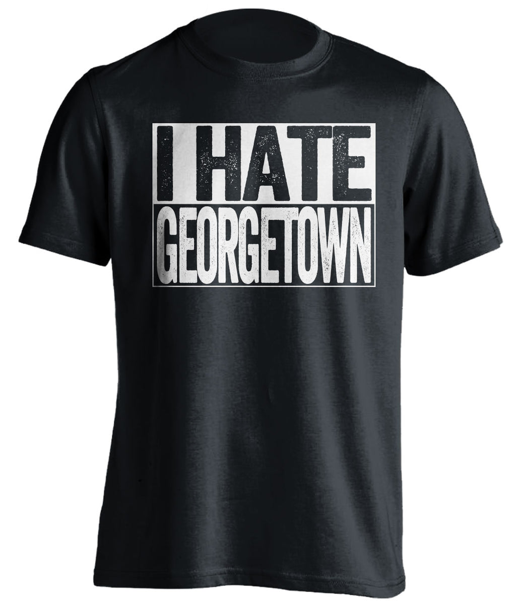 i hate georgetown villanova wildcats fan black tshirt