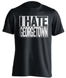 i hate georgetown villanova wildcats fan black tshirt