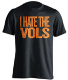 i hate the vols florida gators fan black shirt