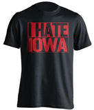 i hate iowa black shirt nebraska huskers fan