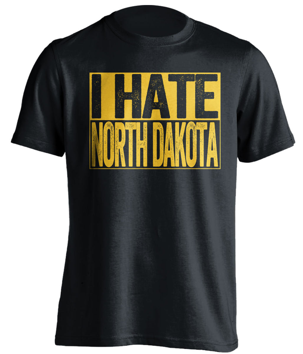 i hate north dakota black shirt minnesota gophers fan