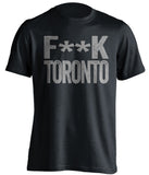 fuck toronto raptors brooklyn nets black tshirt censored