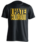 i hate colorado csu wyoming cowboys black shirt