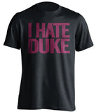 i hate duke fsu noles fan black shirt