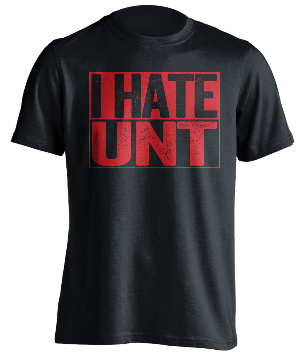 i hate unt texas SMU mustangs black shirt