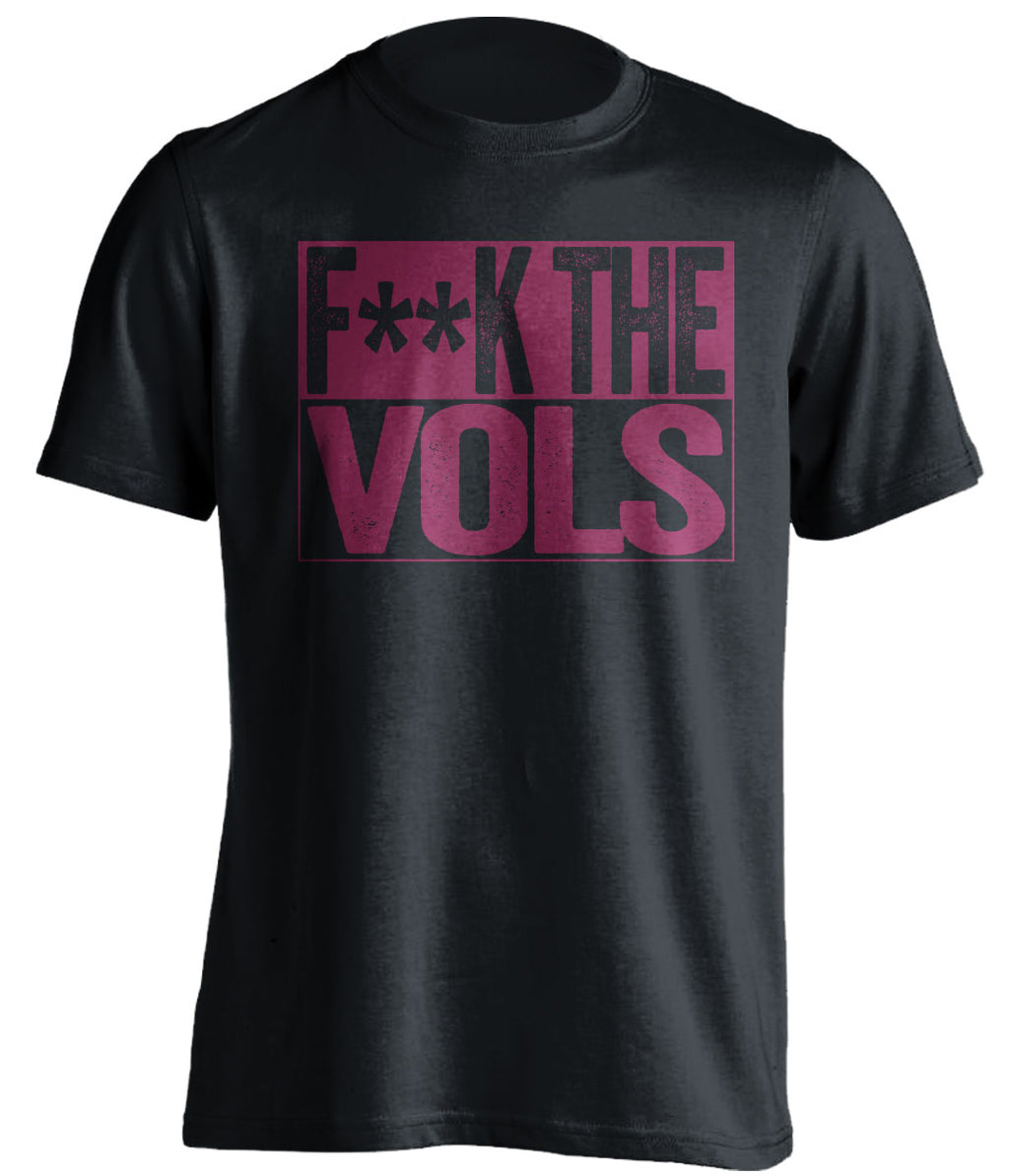 fuck the vols black and cardinal red shirt censored