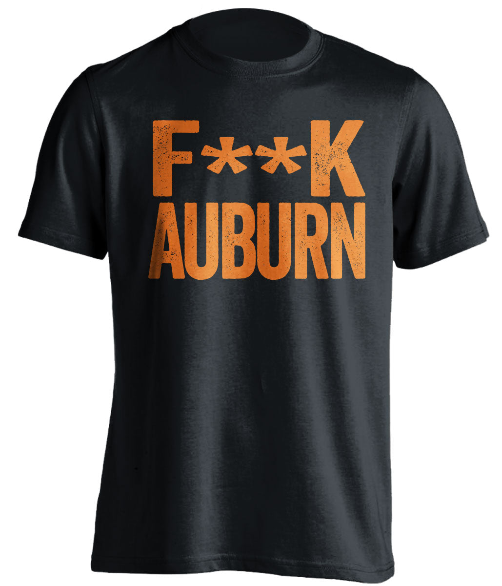 fuck auburn censored black tshirt for clemson fans