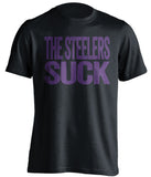 the steelers suck minnesota vikings black shirt