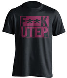 fuck utep black and red tshirt censored