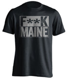 fuck maine censored black shirt UNH wildcats fans