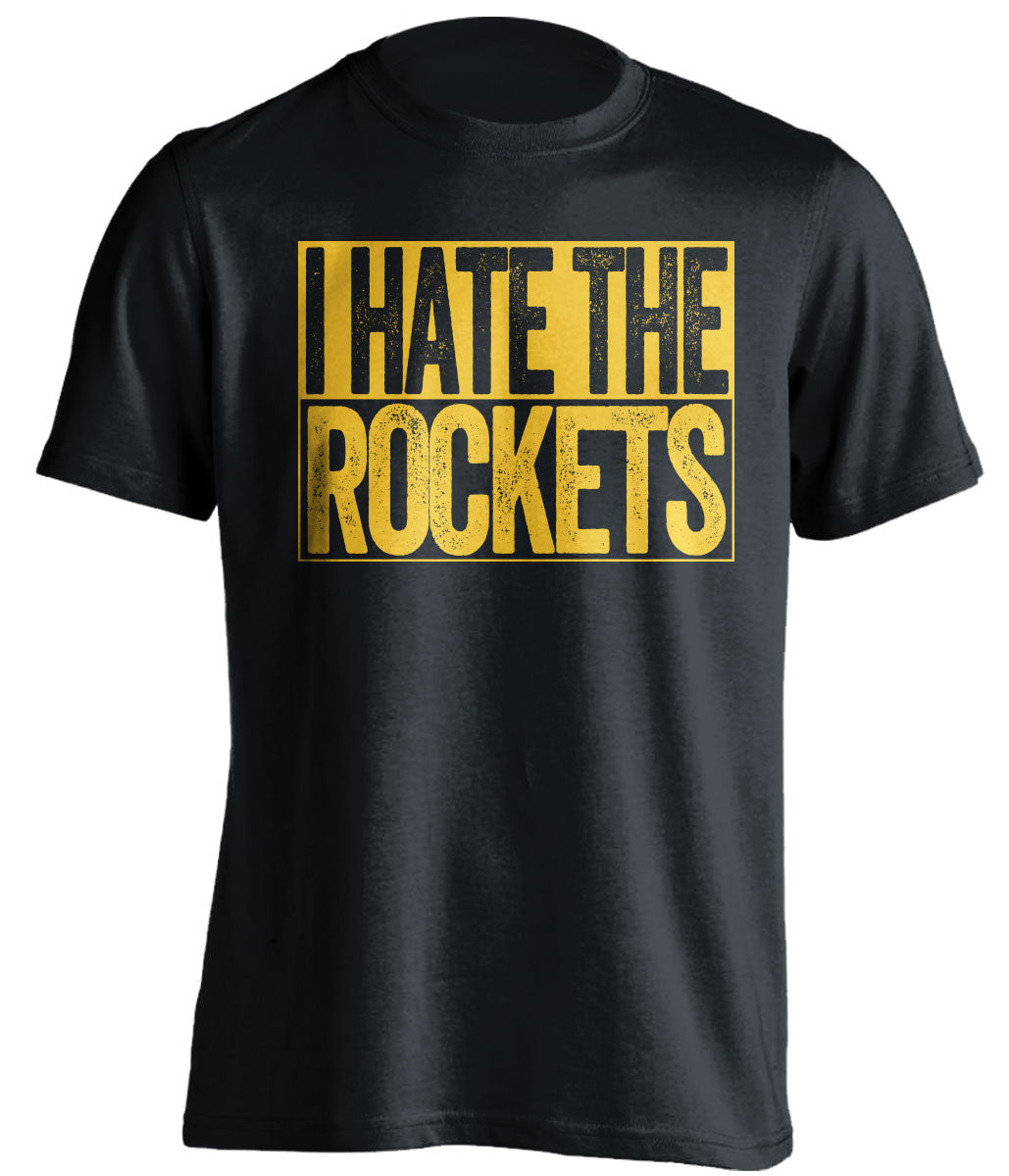 i hate the rockets utah jazz fan black shirt