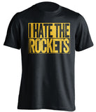i hate the rockets utah jazz fan black shirt