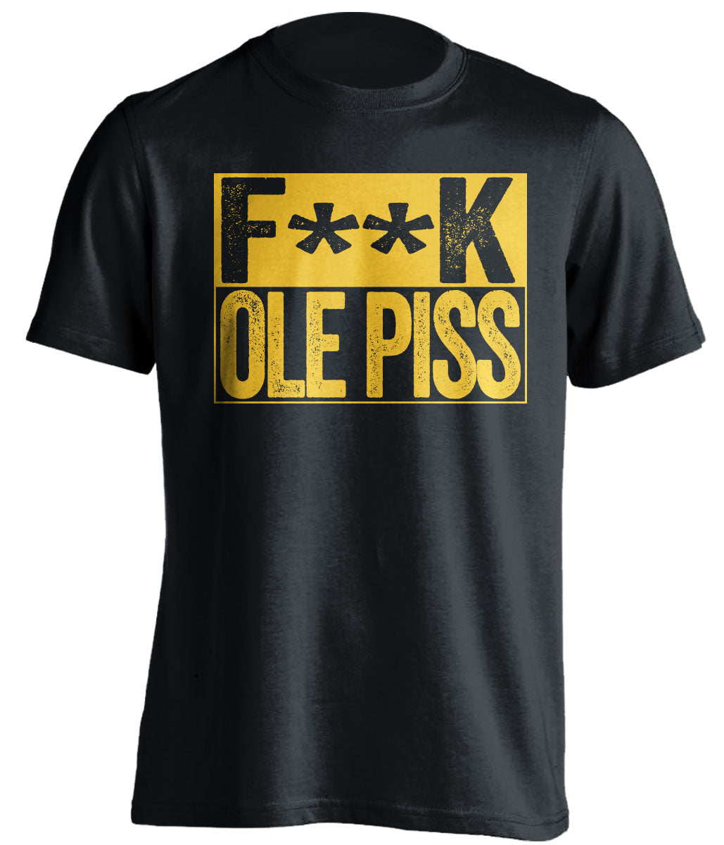 fuck ole piss miss lsu tigers black shirt censored