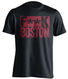 Fuck Boston - Boston Haters Shirt - Red and Old Gold - Box Design - Beef Shirts