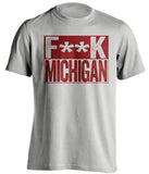 fuck michigan grey shirt censored minnesota fan 