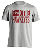 fuck the hawkeyes censored grey shirt for minnesota fans