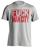 FUCK MAN CITY Manchester United FC grey TShirt