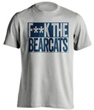 fuck the bearcats xavier musketeers fan censored grey tshirt