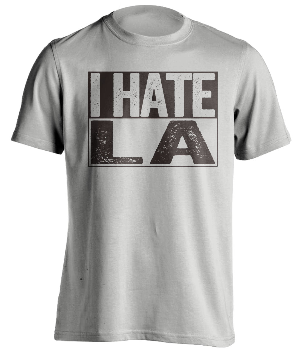 i hate la dodgers san diego grey shirt